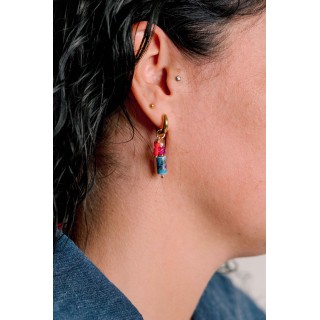 BOUCLES PERLES FLEURS ACIER INOXYDABLE GOLD PETIT PRIX