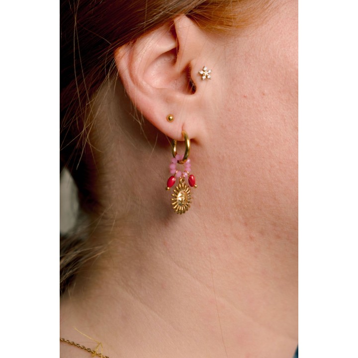 BOUCLES ANNEAUX ENTRELACES ACIER INOXYDABLE SILVER PETIT PRIX