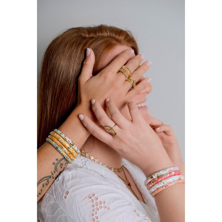 BAGUE OVALE ETOILE STRASS ACIER INOXYDABLE GOLD PETIT PRIX