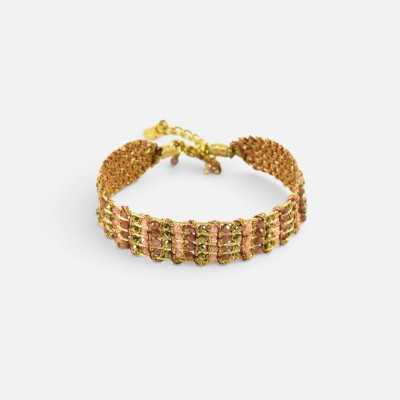 Bracelet Tressé Solène Pierres Multicolores | Brin de Cuivre