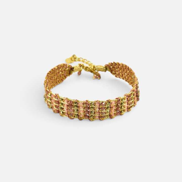 Bracelet Tressé Solène Pierres Multicolores | Brin de Cuivre