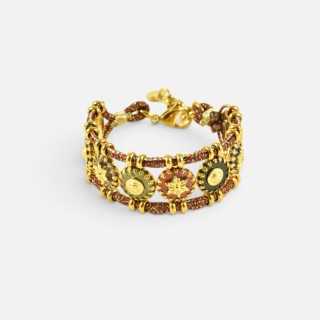 Bracelet Médaillons Diane Pierres Naturelles | Brin de Cuivre