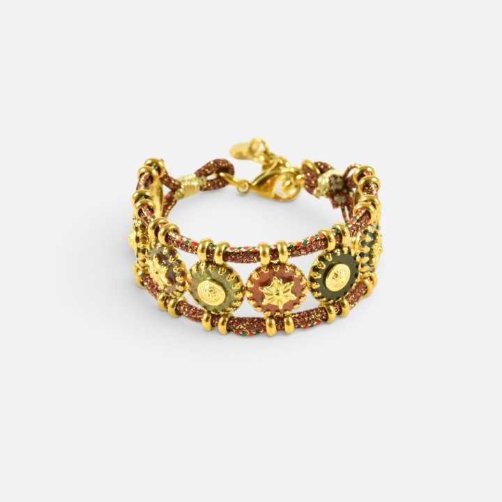 Bracelet Médaillons Diane Pierres Naturelles | Brin de Cuivre
