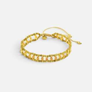 Bracelet Multirang Alix Jaune & Orange Pierres | Brin de Cuivre