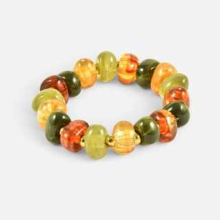 Bracelet Perles Bombées Multicolore Eléonore Doré | Brin de Cuivre