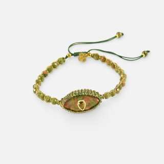 Bracelet Réglable Cabochon Multicolore Lucie | Brin de Cuivre