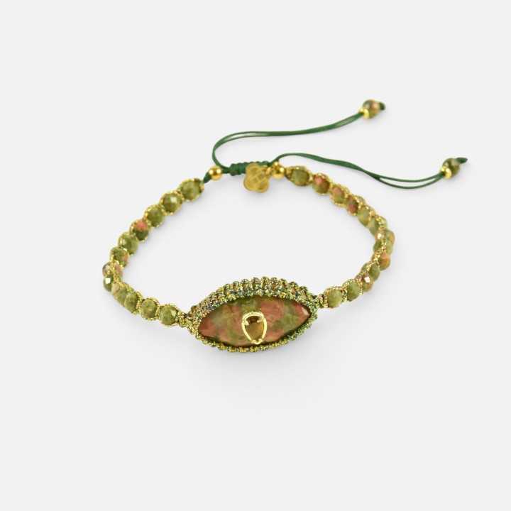Bracelet Réglable Cabochon Multicolore Lucie | Brin de Cuivre