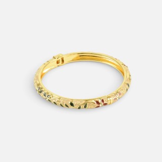 Bracelet Jonc Ouvrant Émail Multicolore Théa | Brin de Cuivre