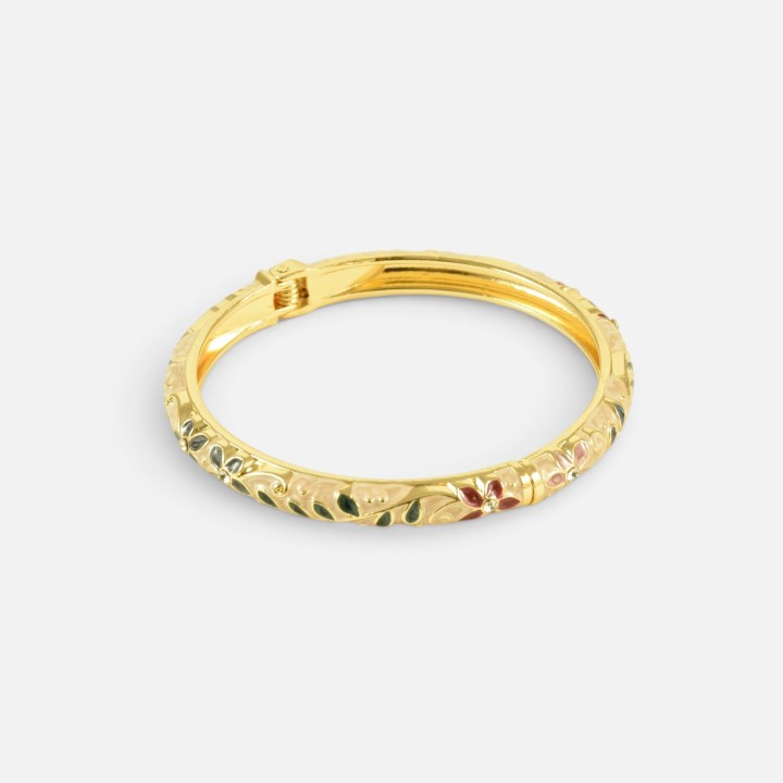 Bracelet Jonc Ouvrant Émail Multicolore Théa | Brin de Cuivre