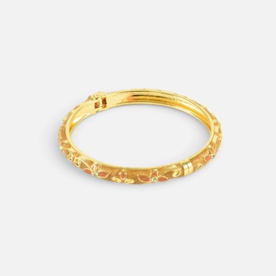 Bracelet Jonc Rigide Émail Pêche Lou | Brin de Cuivre