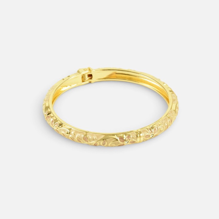 Bracelet Jonc Ouvrant Émail Nude Maeva | Brin de Cuivre