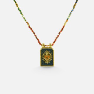 Collier Pendentif Cœur Estelle Acier Inoxydable Doré | Brin de Cuivre