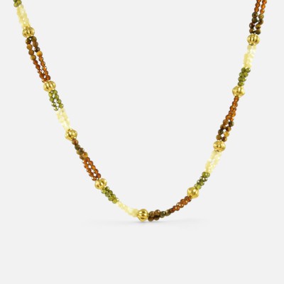 Collier Multi-Rangs Perles Naturelles Ophélie Acier Brin de cuivre