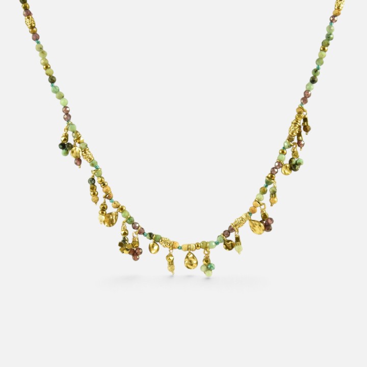 Collier Pampilles Dorées Zoé & Pierres Naturelles Brin de cuivre