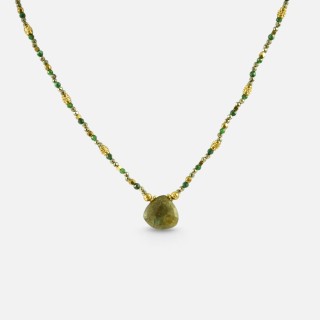 Collier Pampilles Dorées Zoé & Pierres Naturelles Brin de cuivre