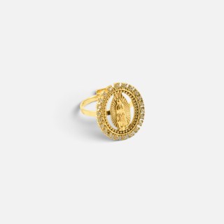 Bague Ovale Diane Lapis-Lazuli Laiton Doré | Brin de Cuivre