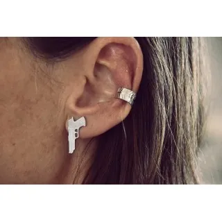 PUCE PISTOLET ACIER INOXYDABLE SILVER PETIT PRIX