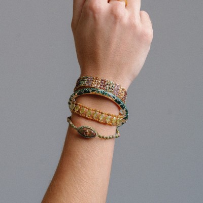 Bracelet Tourmalines Jaunes & Vertes Mathilde | Brin de Cuivre