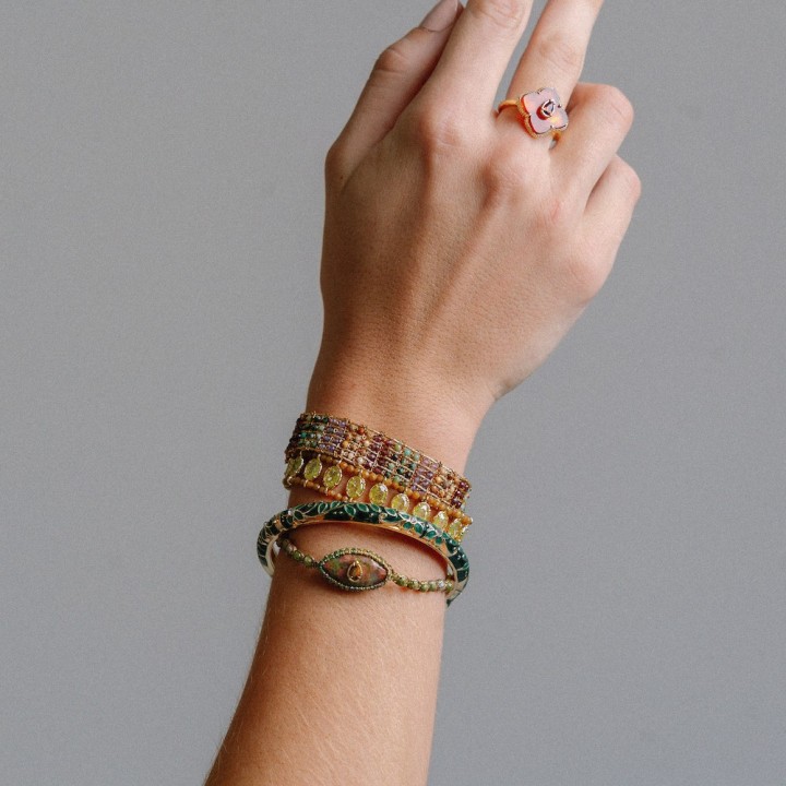 Bracelet Tourmalines Jaunes & Vertes Mathilde | Brin de Cuivre