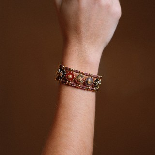 Bracelet Médaillons Diane Pierres Naturelles | Brin de Cuivre