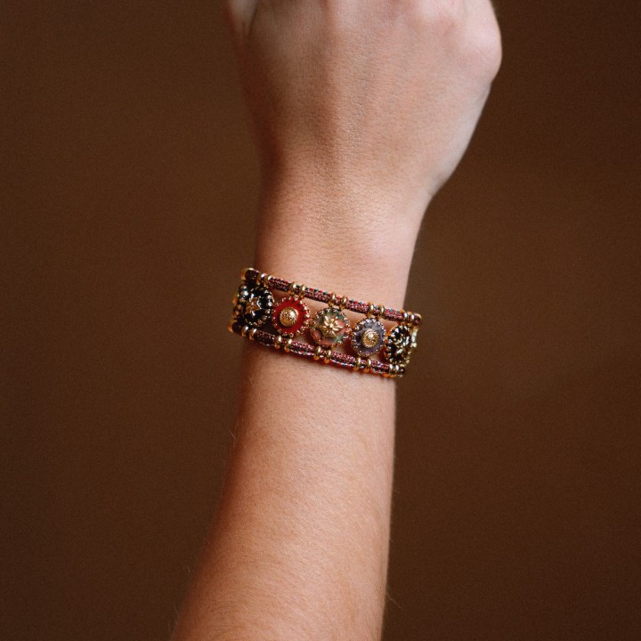 Bracelet Médaillons Diane Pierres Naturelles | Brin de Cuivre