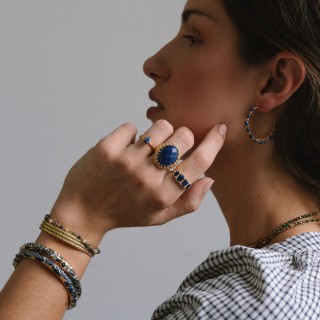 Bracelet Collier Souple Doré brillant Valentine | Brin de Cuivre
