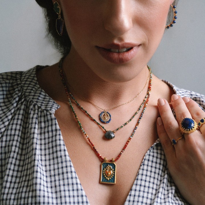 Collier Pendentif Cœur Estelle Acier Inoxydable Doré | Brin de Cuivre