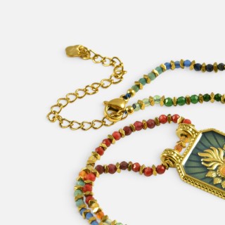 Collier Pendentif Cœur Estelle Acier Inoxydable Doré | Brin de Cuivre