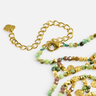 Collier Pampilles Dorées Zoé & Pierres Naturelles Brin de cuivre
