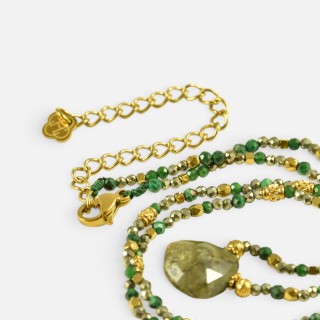 Collier Pampilles Dorées Zoé & Pierres Naturelles Brin de cuivre