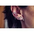BOUCLE BARRE STRASS ACIER INOXYDABLE SILVER PETIT PRIX