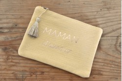 Yellow "Mommy love" pouch