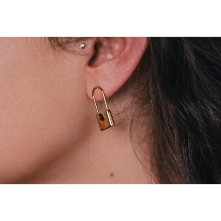 PUCE EPINGLE ACIER INOXYDABLE GOLD PETIT PRIX