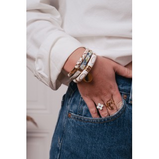 JONC FIN PASTILLE RONDE ACIER INOXYDABLE GOLD PETIT PRIX